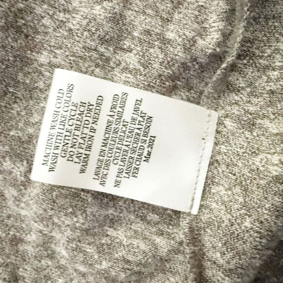 Z SUPPLY | T-Shirt Jumpsuit Short Sleeve Drawstring Waist Heathered Gray | Large - Picture 8 of 8